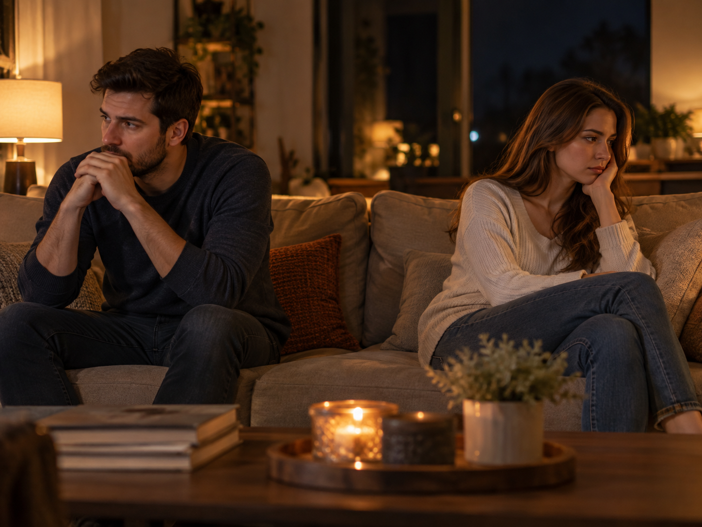 Pareja atravesando una situación difícil